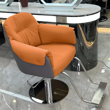 Луксозен стил на Завъртане коса стол Салон кожа професионални столове за фризьори облегалка Sillon Pedicura салонная мебели MQ50BC