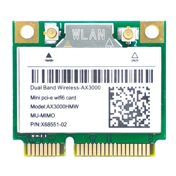 Печатна платка на Wifi карта AX200 AX3000HMW Mini PCI-E Wifi 6 Безжичен Адаптер 2,4 G/5G Bluetooth 5,1 802.11 AX За Win10