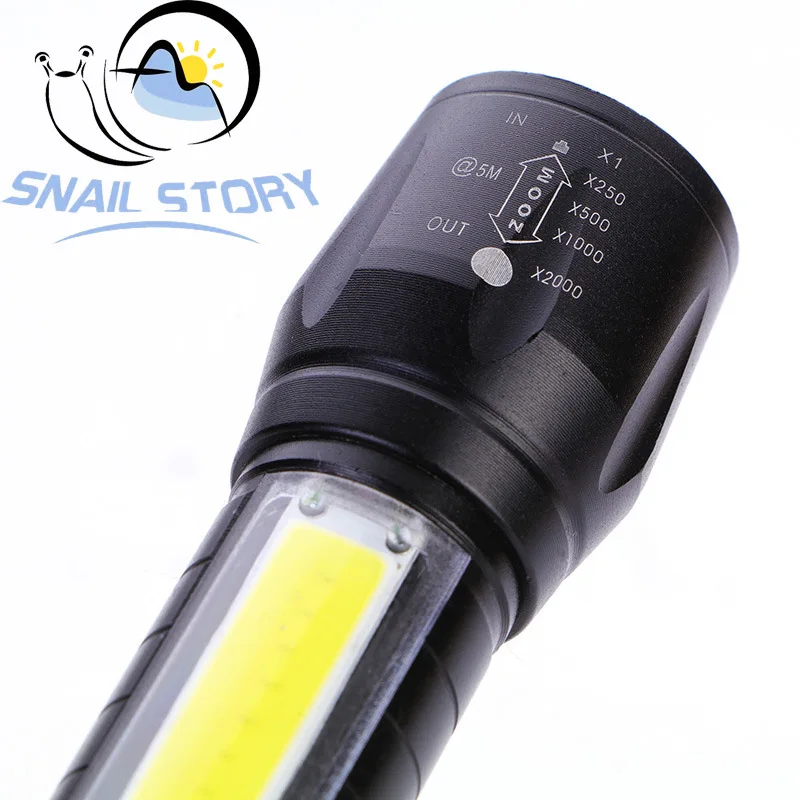 Вградена акумулаторна Мини led фенерче с повишен фокусно разстояние факел лампа, Акумулаторна батерия USB фенер Регулируема водоустойчив външен led фенерче . ' - ' . 4