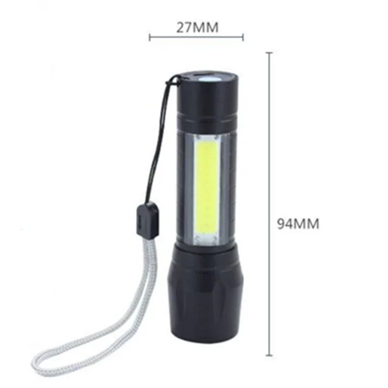 Вградена акумулаторна Мини led фенерче с повишен фокусно разстояние факел лампа, Акумулаторна батерия USB фенер Регулируема водоустойчив външен led фенерче . ' - ' . 5