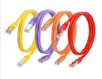 шест мрежови кабели домашна сверхтонкая високоскоростната мрежа cat6 gigabit 5G бърза компютърна изпращане на съединителната скок R724