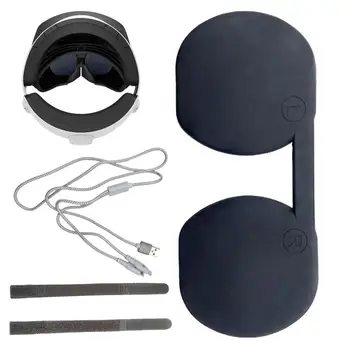 Разделени на два типа кабел за зареждане с интерфейс Type C, протектор за очила PS VR2, дебели силиконов защитен калъф и кабелна замазка
