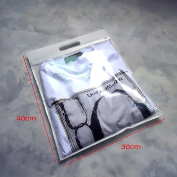 Чанта за връхни дрехи с цип 30 * 40 cm, пластмасова торбичка с цип, пластмасова торбичка с дръжка, държач, бяло, черно, бежово, светло розово, лилаво, 50 бр./лот